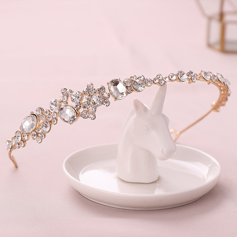 Golden Baroque Crystal Hairband Headband Bridal Wedding Favor