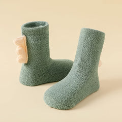 Baby Floor Socks Warm Non-slip Dinosaur Toddler Socks for Boys and Girls