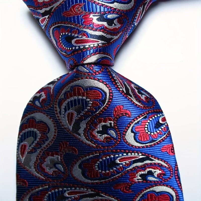 Men's Paisley Tie Floral Neckties For Wedding Party Business 3 1in Wide