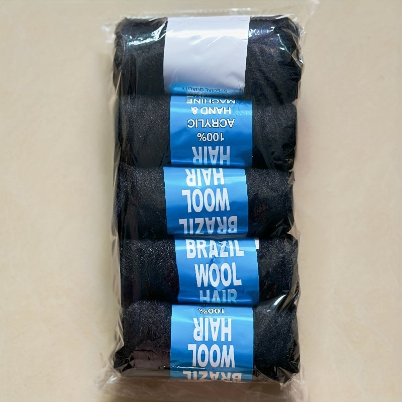 5pcs Brazilian Wool Hair Yarn For Braids Twisting Weaving