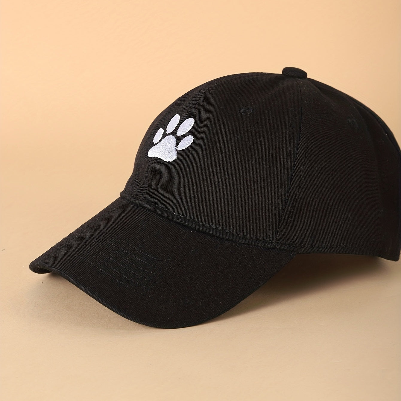 Paw Embroidery Baseball Cap Adjustable Dad Hat Lightweight Sun Hat