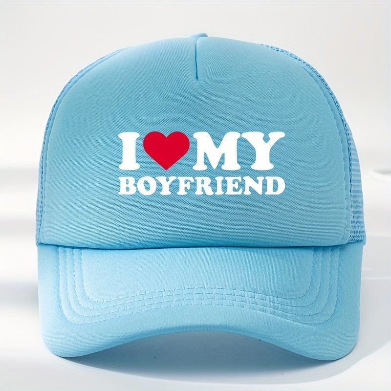 Fashionable Printed Mesh Baseball Cap Sunscreen Peaked Cap