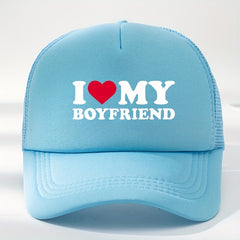 Fashionable Printed Mesh Baseball Cap Sunscreen Peaked Cap