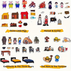 Interactive Learning Felt Board with 4 Themed Stories