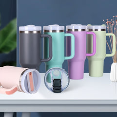 40 Oz Stainless Steel Insulated Cup With Lid And Handle