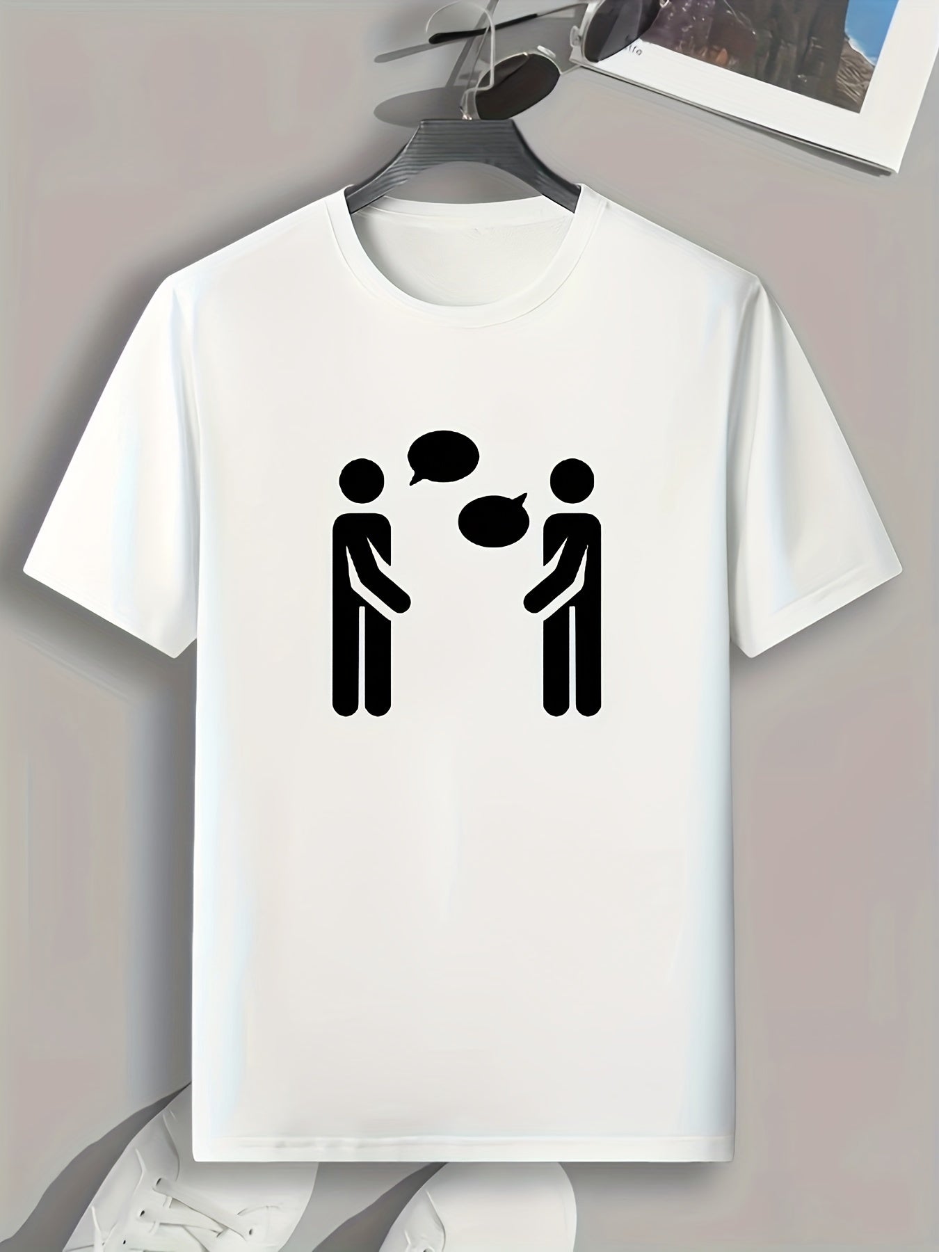 Pattern Print Men's Sports T-shirt Graphic Tee for Summer Outdoor Activities