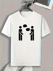 Pattern Print Men's Sports T-shirt Graphic Tee for Summer Outdoor Activities