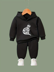 Cat & Letter Print Girls Outfits for Sports Spring Fall
