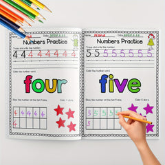Tracing Practice Book 0-100 Math Coloring Activity