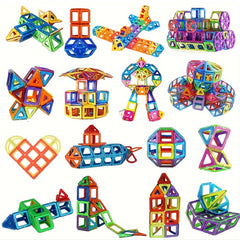 58pcs Magnetic Toy Kids' Magnetic Building Blocks Learning Puzzle Toys