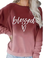 Letter Graphic Tie Dye Sweatshirt Crew Neck Pullover Tops