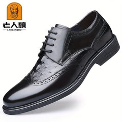LAORENTOU Men's Leather Dress Shoes Lightweight Formal Shoes