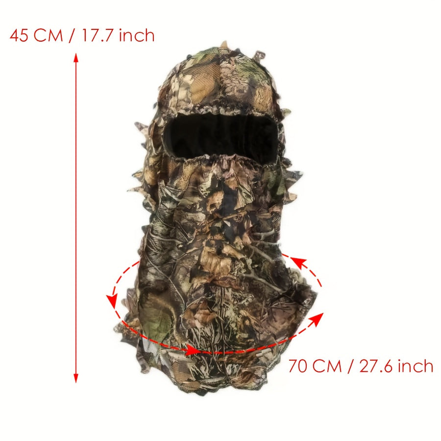 Camouflage Leafy Hat Ghillie Face Covering 3D Full Cover Camo Headwear