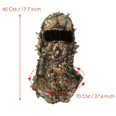 Camouflage Leafy Hat Ghillie Face Covering 3D Full Cover Camo Headwear