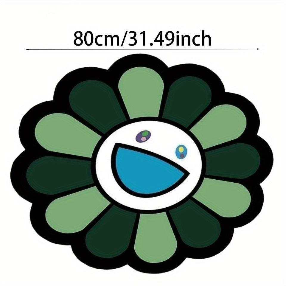Sunflower Round Floor Mat Rug Non-slip Door Mat Indoor