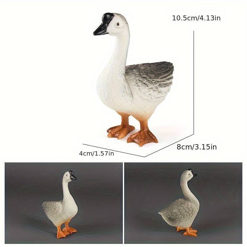 6pcs Farm Animal Toys Rooster Dairy Cattle Sheep Duck Goose He