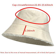 Women's Winter Lamb Wool Bucket Hat Plush Warm Hat