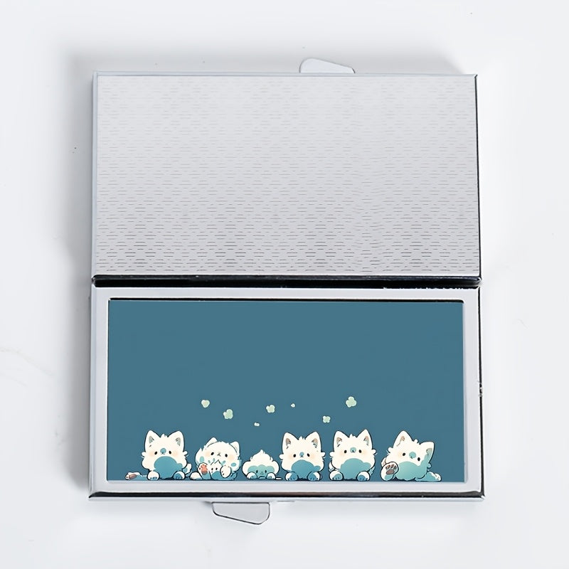 Cat Pill Organizer for Travel Sports Daily Use Metal Case for Vitamins