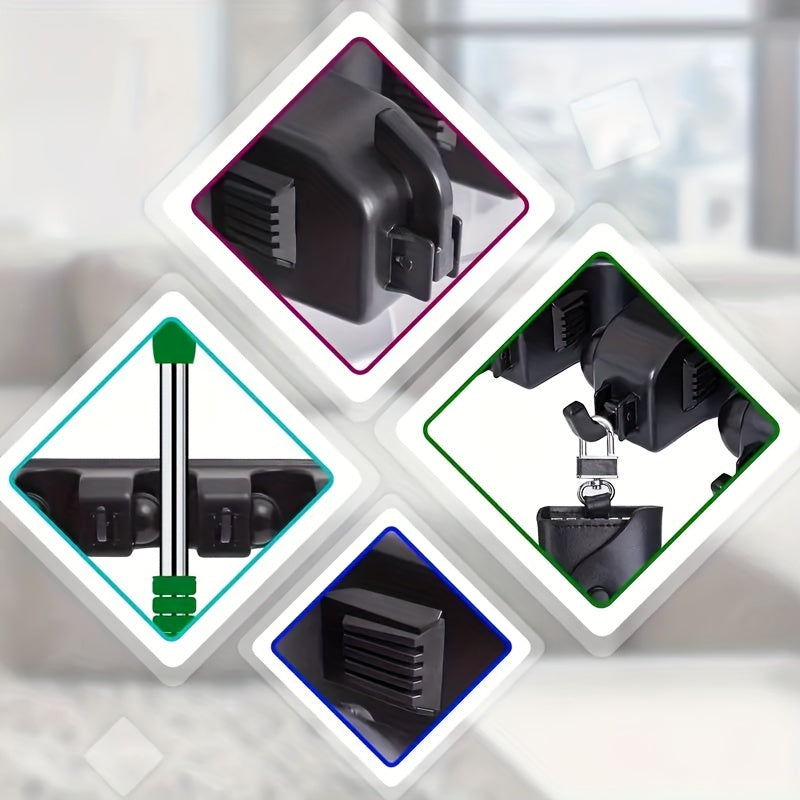 Garage Tool Storage Rack Wall Mounted with Hooks 5 Clips and 6 Hooks