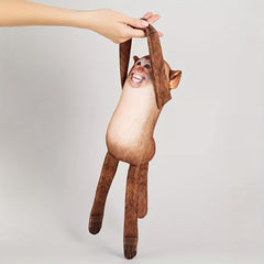 Prankster Monkey Plush Light Brown Hanging Toy