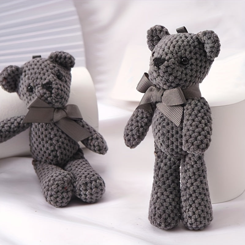 9inch Bear Stuffed Plush Toy Baby Key Pendant Doll Birthday Decor