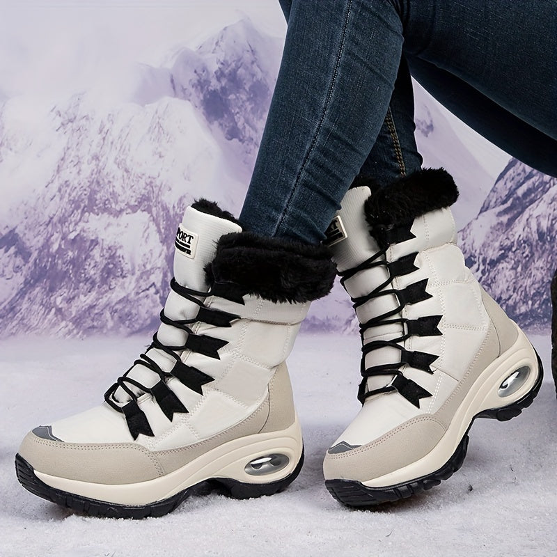 Women's Warm Fleece Hiking Boots Non-slip Thick Bottom Shoes