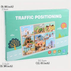 Transportation Board Game for Kids - Wooden Puzzle Tabletop Game
