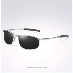 Men's Polarized Sunglasses Metal Frame HD Vision Car Driving Sun Glasses