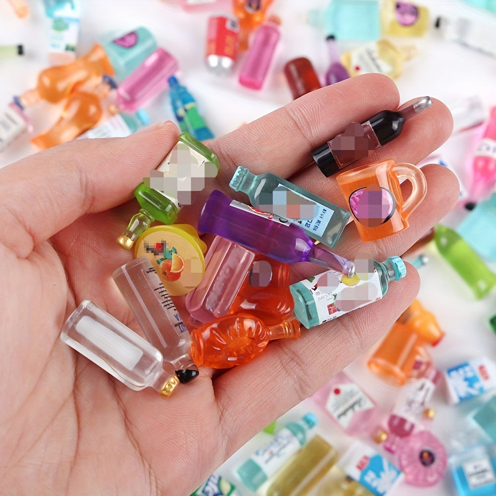 10pcs Resin Mini Wine Bottle Beer for DIY Doll House Decoration