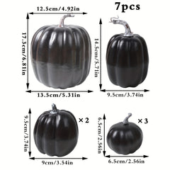 7pcs Thanksgiving Artificial Pumpkin Home Decoration Set