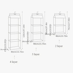 4-Layer Hanging Purse Organizer Closet Wardrobe Space Saving Bag