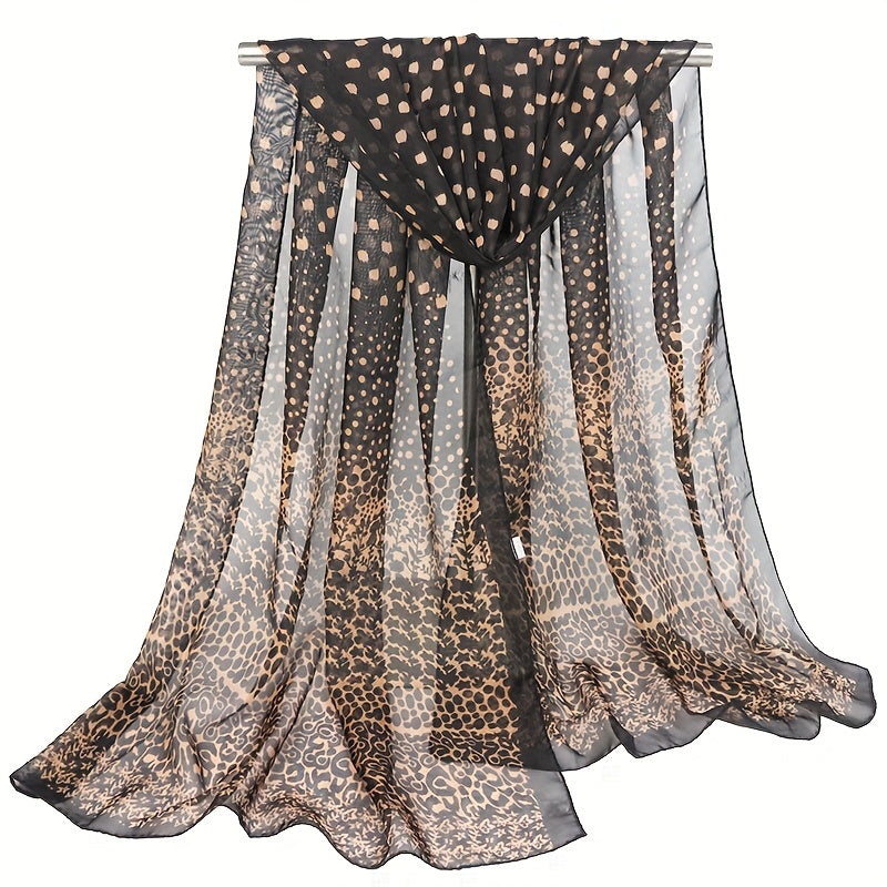 Chiffon Scarf Large Shawl Women Casual Windproof Head Wrap Travel Beach Towel