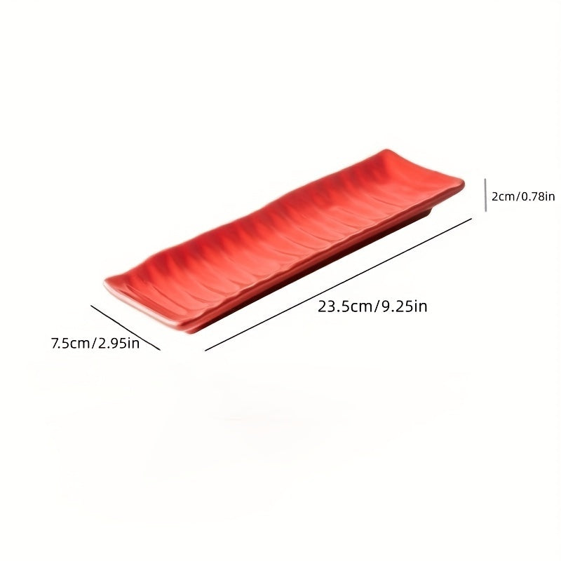 2pcs Porcelain Sushi Plates 23 9 25in Ceramic Restaurant Household Sushi Plate