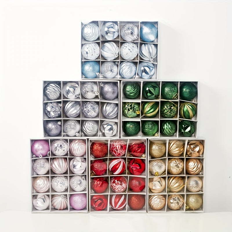 12pcs Christmas Ball Painted Set Decoration Holiday Party Supplies