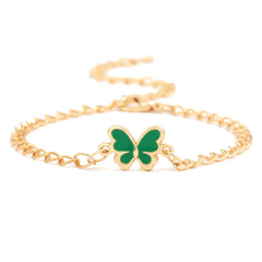 Butterfly Pendant Chain Bracelet Adjustable Minimalist Jewelry for Women