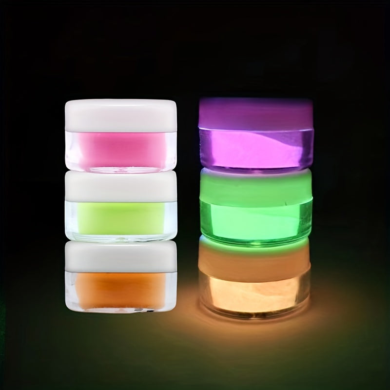 3-Color Set Glow-In-The-Dark Glitter Epoxy Resin Pigment 5g