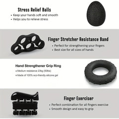 Adjustable Hand Grip Strengthener Kit Finger Exerciser