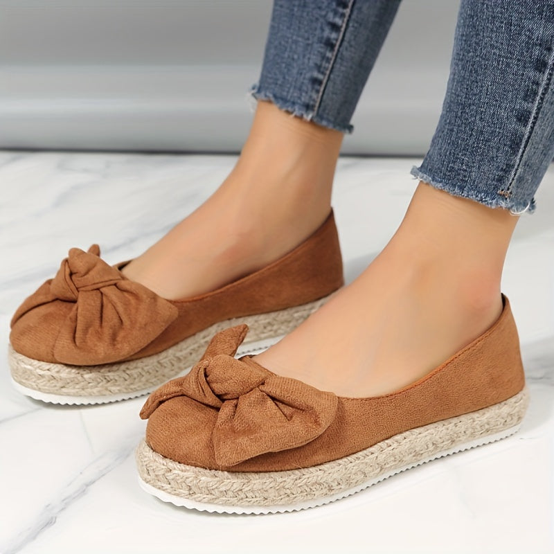 Women's Bowknot Slip-On Low Espadrilles Outdoor Shoes