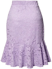 Vintage Mermaid Skirt Elastic Waist Casual Skirt Women's Clothing