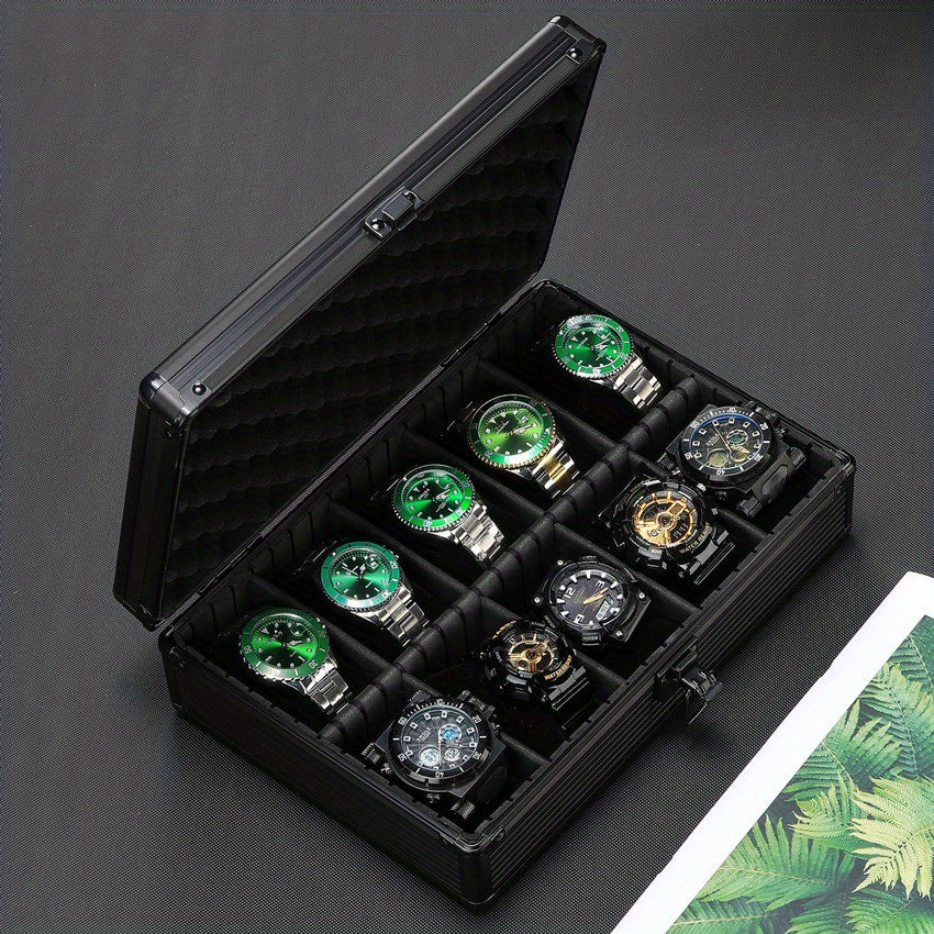 24 Slot Aluminum Watch Storage Display Box