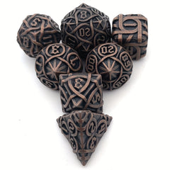7pcs Maze Dice Mini Metal Solid Dice Game Punishment Drinking Fun Dice