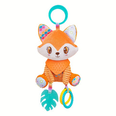 Car Seat Toys for Youngsters 0-6 Months Rattle Crinkle Plush Doll Sensory Toys