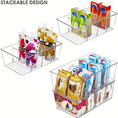 Clear Plastic Food Storage Bin for Pantry Fridge Cabinet