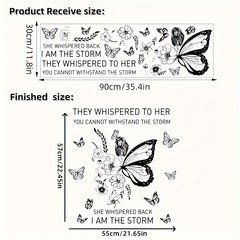Butterfly Girl Wall Sticker Self Adhesive PVC Decal for Home Decor