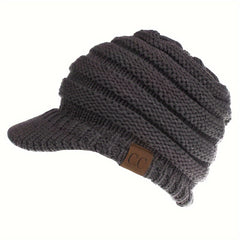 Winter Baseball Cap Ponytail Knit Hat For Women