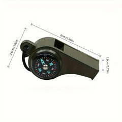 2PCS 3 in 1 Whistle Lifesaving Whistle With Compass Thermometer
