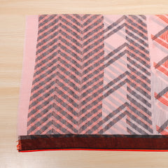 Red Stripe Pattern Print Scarf Spring Autumn Stripe Shawl And Wraps