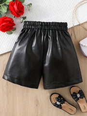 Kid Girls' PU Leather Shorts for Holiday Going Out