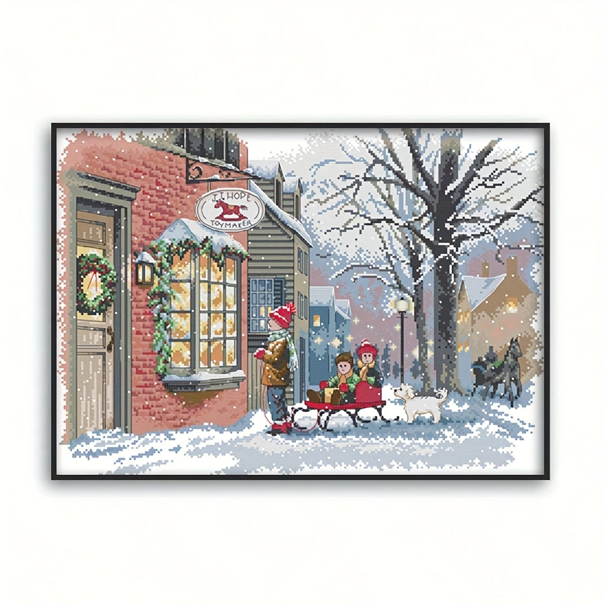 DIY Christmas Wish Cross Stitch Kit - Living Room Decor - Christmas Gift
