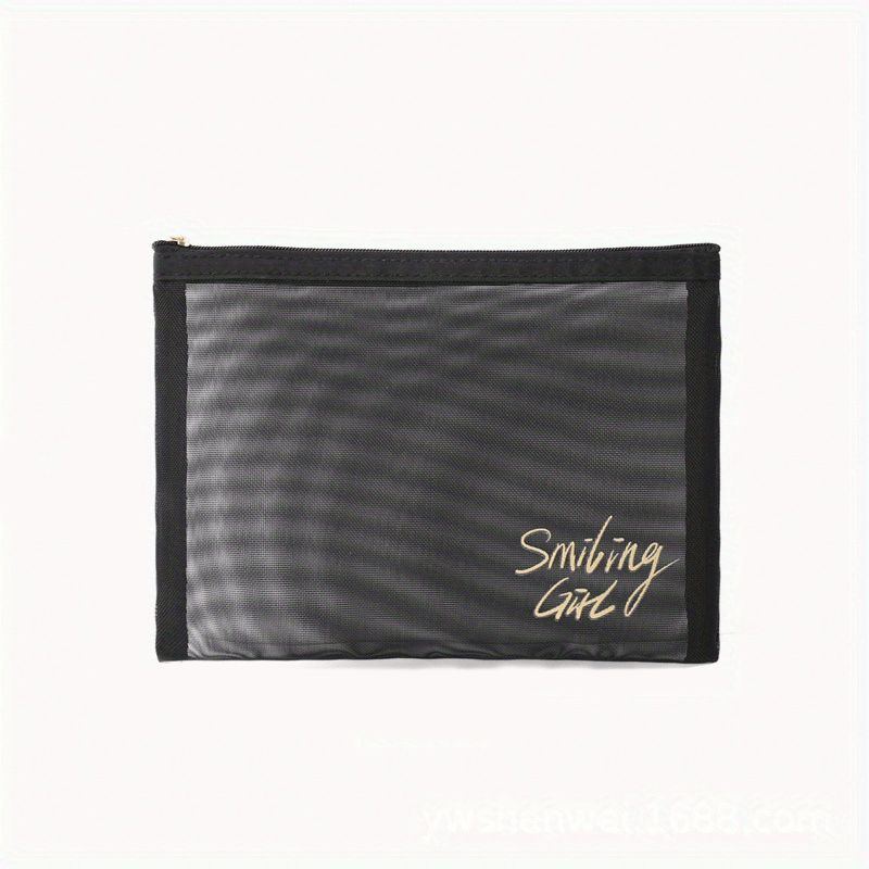 Mesh Makeup Storage Bag Transparent Travel Toiletry Wash Bag